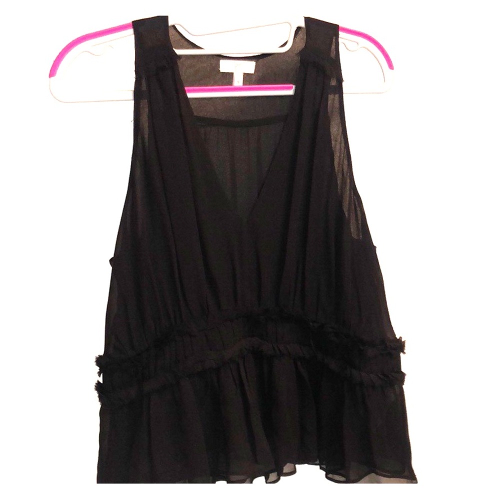 Joie Bach Ruffled Silk Top